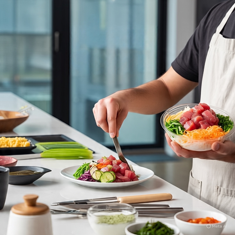 Customize poke bowl online and Order poke bowl for office lunch with Ease